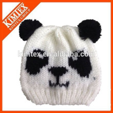 Boné barato por atacado bonito malha panda beanie